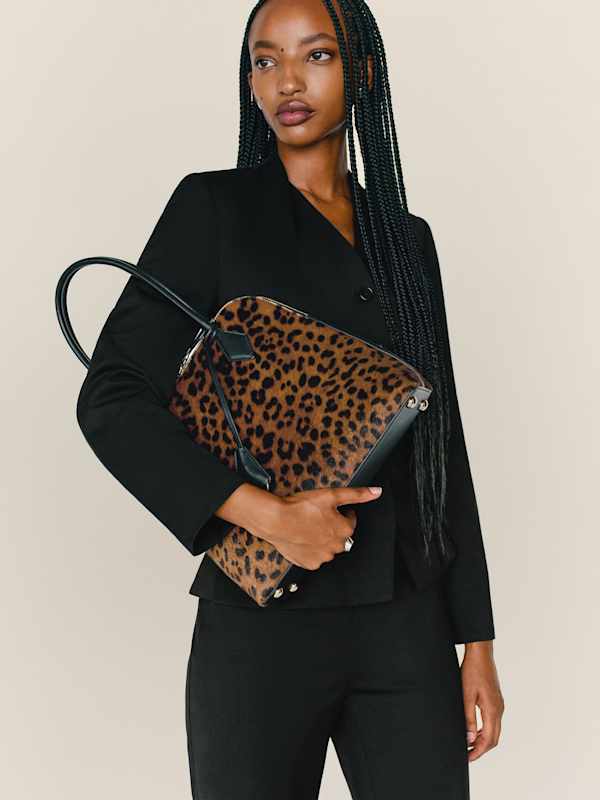 Camille Shoulder Bag - Leopard Haircalf